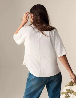 Pure Cotton Short Sleeve Boxy T-Shirt 27 Pure Cotton Short Sleeve Boxy T-Shirt -Marksandspencer Sale Store pure cotton short sleeve t shirt 2