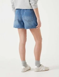 Cotton Rich Denim Shorts -Marksandspencer Sale Store pure cotton shorts 2