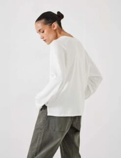 Matilda Pure Cotton Crew Neck Top -Marksandspencer Sale Store pure cotton slash neck top 8