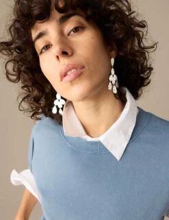 Pure Cotton Sleeveless Sweatshirt -Marksandspencer Sale Store pure cotton sleeveless sweatshirt 12