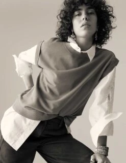 Pure Cotton Sleeveless Sweatshirt -Marksandspencer Sale Store pure cotton sleeveless sweatshirt 14