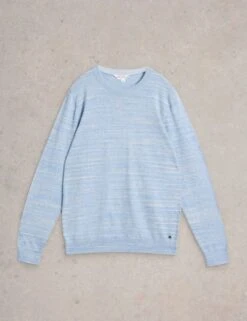 WHITE STUFF Pure Cotton Space Dye Crew Neck Jumper -Marksandspencer Sale Store pure cotton space dye crew neck jumper 11