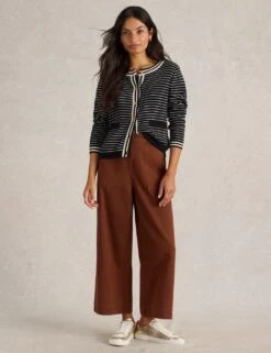 WHITE STUFF Pure Cotton Striped Button Front Cardigan -Marksandspencer Sale Store pure cotton striped button front cardigan 11