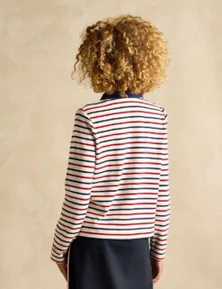 Joules Pure Cotton Striped Collared Cardigan -Marksandspencer Sale Store pure cotton striped collared cardigan 14
