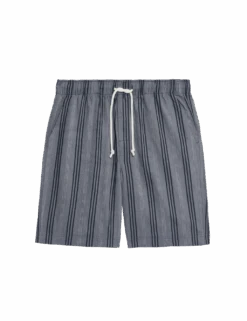 Pure Cotton Striped Loungewear Shorts -Marksandspencer Sale Store pure cotton striped loungewear shorts