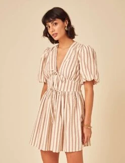 Pure Cotton Striped Mini Smock Dress -Marksandspencer Sale Store pure cotton striped mini smock dress 7