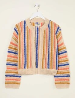 Pure Cotton Striped Open Front Cardigan -Marksandspencer Sale Store pure cotton striped open front cardigan 6