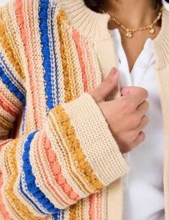 Pure Cotton Striped Open Front Cardigan -Marksandspencer Sale Store pure cotton striped open front cardigan 7