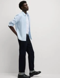 Pure Cotton Striped Oxford Shirt -Marksandspencer Sale Store pure cotton striped oxford shirt 12