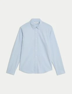 Pure Cotton Striped Oxford Shirt -Marksandspencer Sale Store pure cotton striped oxford shirt 14