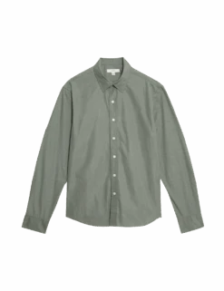 Pure Cotton Striped Oxford Shirt -Marksandspencer Sale Store pure cotton striped oxford shirt 2