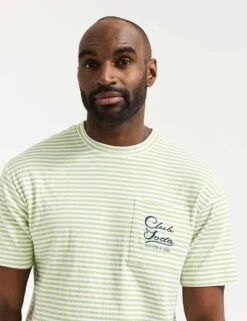 Scotch & Soda Pure Cotton Striped Pocket Logo T-Shirt -Marksandspencer Sale Store pure cotton striped pocket logo t shirt 11