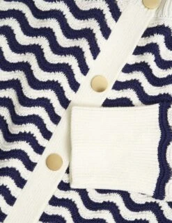 Pure Cotton Striped Pointelle Cardigan -Marksandspencer Sale Store pure cotton striped pointelle cardigan 10