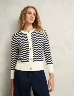 Pure Cotton Striped Pointelle Cardigan -Marksandspencer Sale Store pure cotton striped pointelle cardigan 13