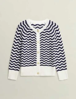 Pure Cotton Striped Pointelle Cardigan -Marksandspencer Sale Store pure cotton striped pointelle cardigan 9