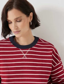 Pure Cotton Striped Sweatshirt 19 Pure Cotton Striped Sweatshirt -Marksandspencer Sale Store pure cotton striped sweatshirt 9