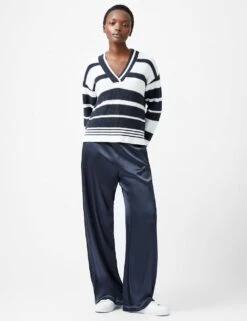 French Connection Pure Cotton Striped V-Neck Jumper 10 French Connection Pure Cotton Striped V-Neck Jumper -Marksandspencer Sale Store pure cotton striped v neck jumper 4