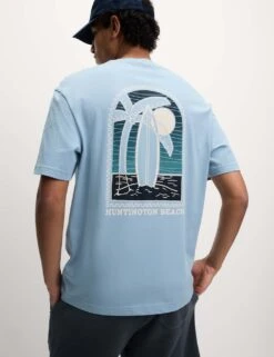 Pure Cotton Surfboard Graphic T-Shirt -Marksandspencer Sale Store pure cotton surfboard graphic t shirt 8