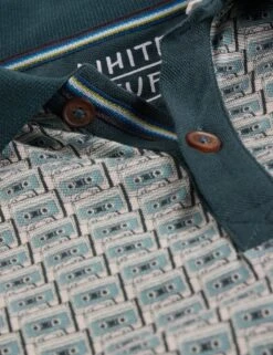 WHITE STUFF Pure Cotton Tape Print Polo Shirt -Marksandspencer Sale Store pure cotton tape print polo shirt 8