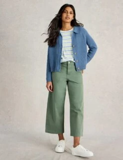 WHITE STUFF Pure Cotton Textured Collared Cardigan -Marksandspencer Sale Store pure cotton textured collared cardigan 12