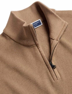 Pure Cotton Textured Half-Zip Jumper -Marksandspencer Sale Store pure cotton textured half zip jumper 11