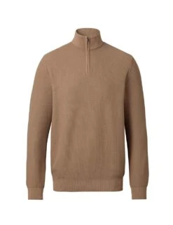 Pure Cotton Textured Half-Zip Jumper -Marksandspencer Sale Store pure cotton textured half zip jumper 14