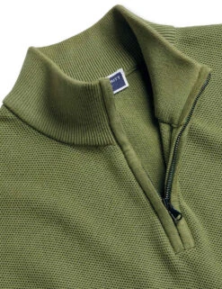 Pure Cotton Textured Half-Zip Jumper -Marksandspencer Sale Store pure cotton textured half zip jumper 6