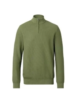 Pure Cotton Textured Half-Zip Jumper -Marksandspencer Sale Store pure cotton textured half zip jumper 9