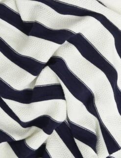 Pure Cotton Textured Striped Jumper -Marksandspencer Sale Store pure cotton textured striped jumper 8