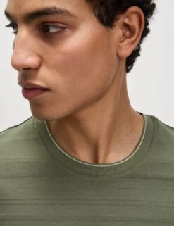 Pure Cotton Textured T-Shirt -Marksandspencer Sale Store pure cotton textured t shirt 12