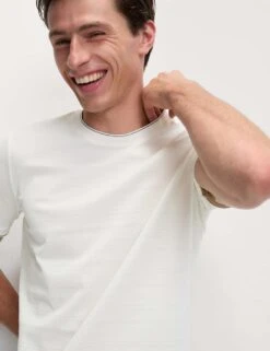 Pure Cotton Textured T-Shirt -Marksandspencer Sale Store pure cotton textured t shirt 16