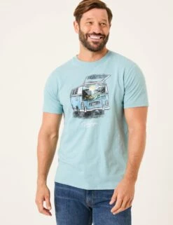 Pure Cotton VW Graphic T-Shirt -Marksandspencer Sale Store pure cotton vw graphic t shirt 9