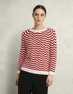 Pure Cotton Wavy Striped Jumper -Marksandspencer Sale Store pure cotton wavy striped jumper 8