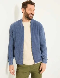 Pure Cotton Zip Up Knitted Bomber -Marksandspencer Sale Store pure cotton zip up knitted bomber 8