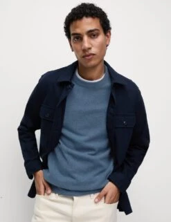 Pure Extra Fine Lambswool Crew Neck Jumper -Marksandspencer Sale Store pure extra fine lamsbwool crew neck jumper 10