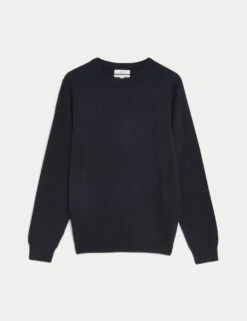 Pure Extra Fine Lambswool Crew Neck Jumper -Marksandspencer Sale Store pure extra fine lamsbwool crew neck jumper 8