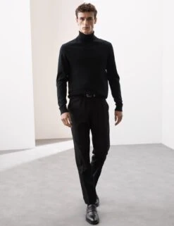 Pure Extra Fine Merino Wool Roll Neck Jumper -Marksandspencer Sale Store pure extra fine merino wool jumper 10