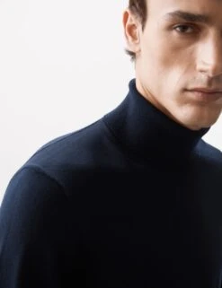 Pure Extra Fine Merino Wool Roll Neck Jumper -Marksandspencer Sale Store pure extra fine merino wool jumper 2