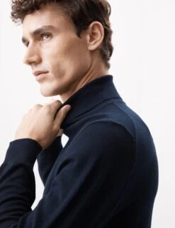 Pure Extra Fine Merino Wool Roll Neck Jumper -Marksandspencer Sale Store pure extra fine merino wool jumper 5