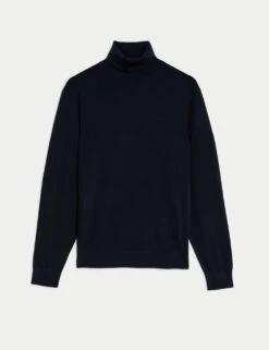 Pure Extra Fine Merino Wool Roll Neck Jumper -Marksandspencer Sale Store pure extra fine merino wool jumper 6