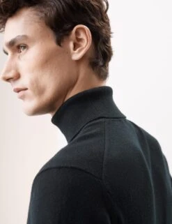 Pure Extra Fine Merino Wool Roll Neck Jumper -Marksandspencer Sale Store pure extra fine merino wool jumper 8