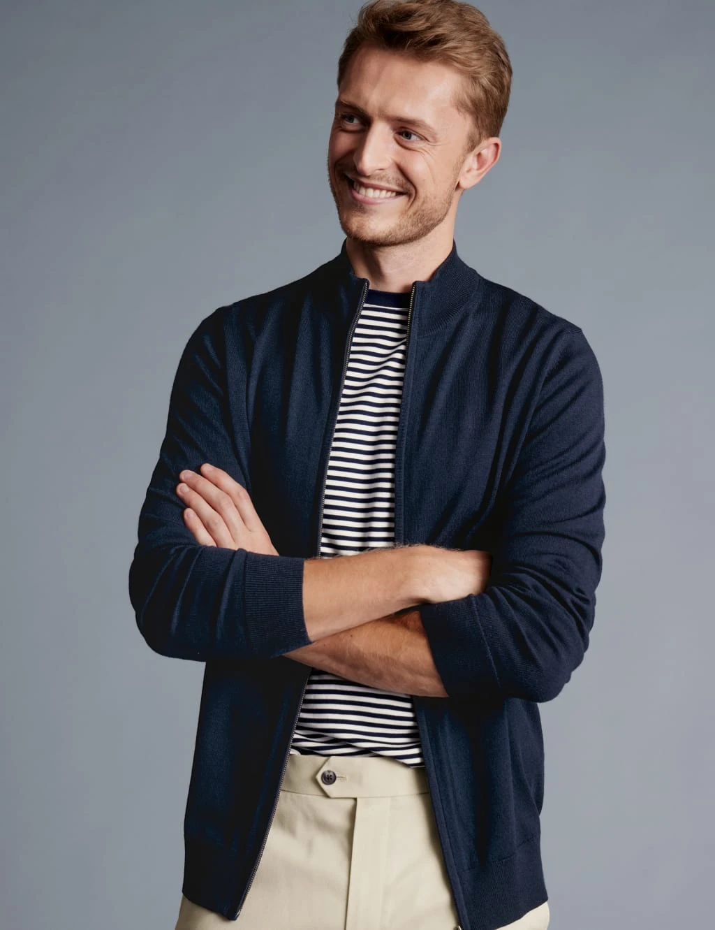 Pure Extra Fine Merino Wool Zip Up Cardigan 11 Pure Extra Fine Merino Wool Zip Up Cardigan - Image 11