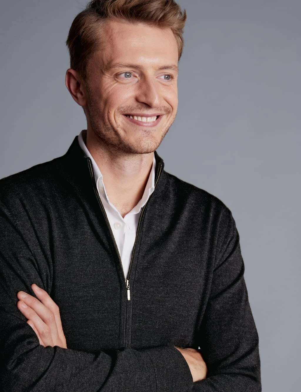 Pure Extra Fine Merino Wool Zip Up Cardigan 14 Pure Extra Fine Merino Wool Zip Up Cardigan - Image 14