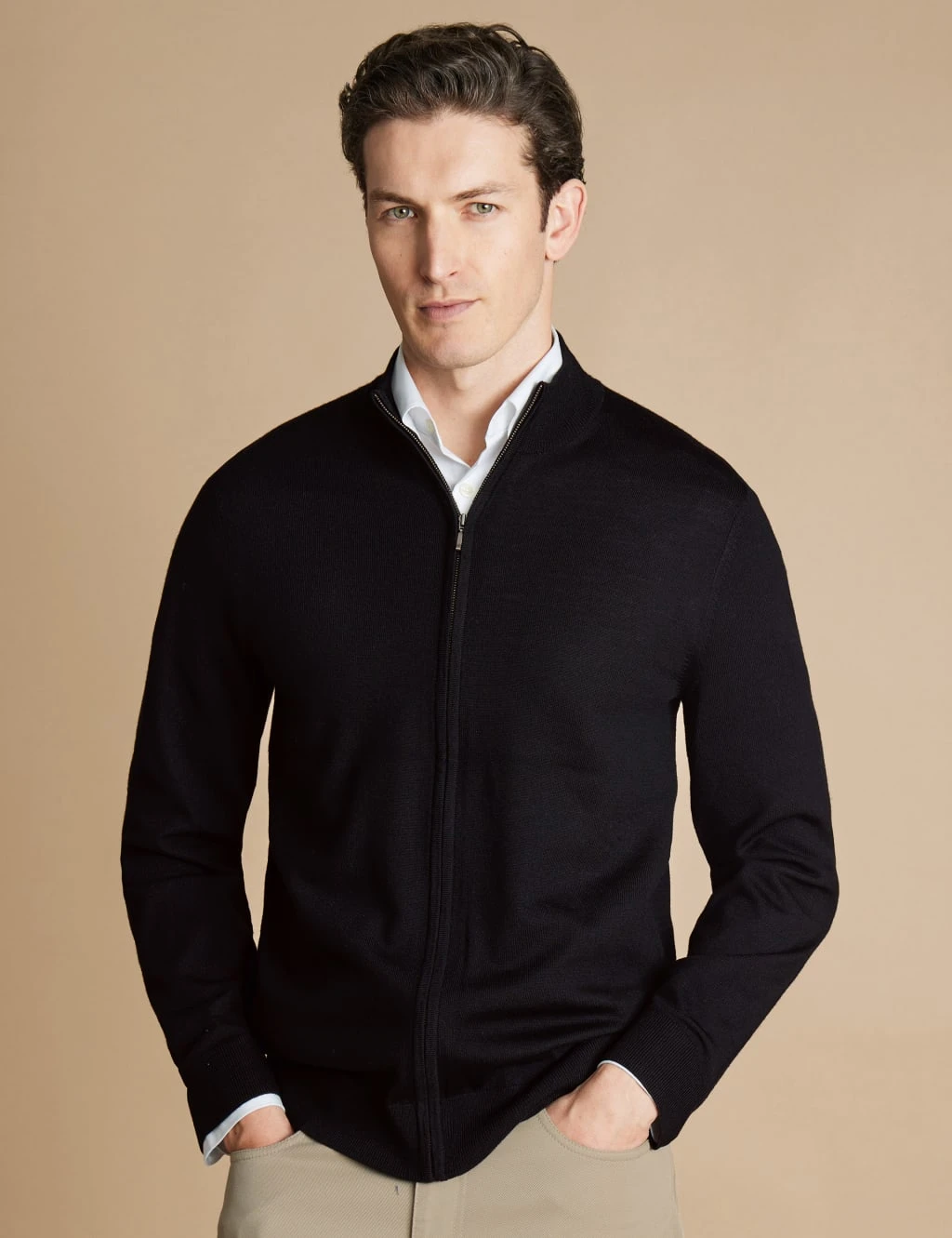 Pure Extra Fine Merino Wool Zip Up Cardigan 19 Pure Extra Fine Merino Wool Zip Up Cardigan - Image 19