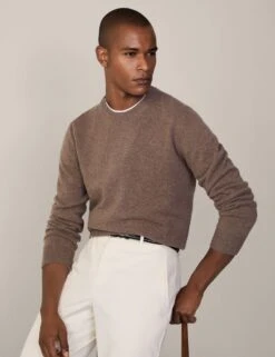 Hackett Pure Lambswool Crew Neck Jumper -Marksandspencer Sale Store pure lambswool crew neck jumper 10
