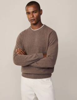 Hackett Pure Lambswool Crew Neck Jumper -Marksandspencer Sale Store pure lambswool crew neck jumper 13