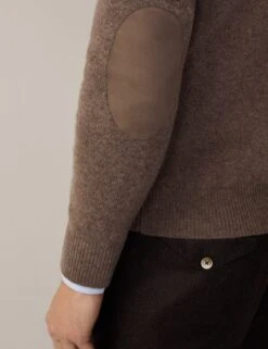 Hackett Pure Lambswool Textured Half Zip Jumper -Marksandspencer Sale Store pure lambswool textured half zip jumper 13