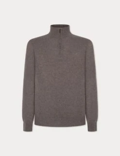 Hackett Pure Lambswool Textured Half Zip Jumper -Marksandspencer Sale Store pure lambswool textured half zip jumper 17