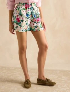 Joules Pure Linen Floral Shorts -Marksandspencer Sale Store pure linen floral shorts 12