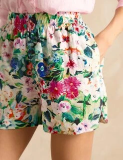 Joules Pure Linen Floral Shorts -Marksandspencer Sale Store pure linen floral shorts 13